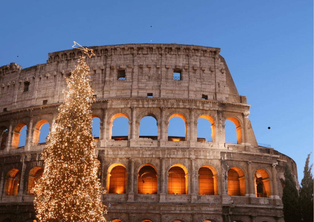 christmas tree at the Colosseum